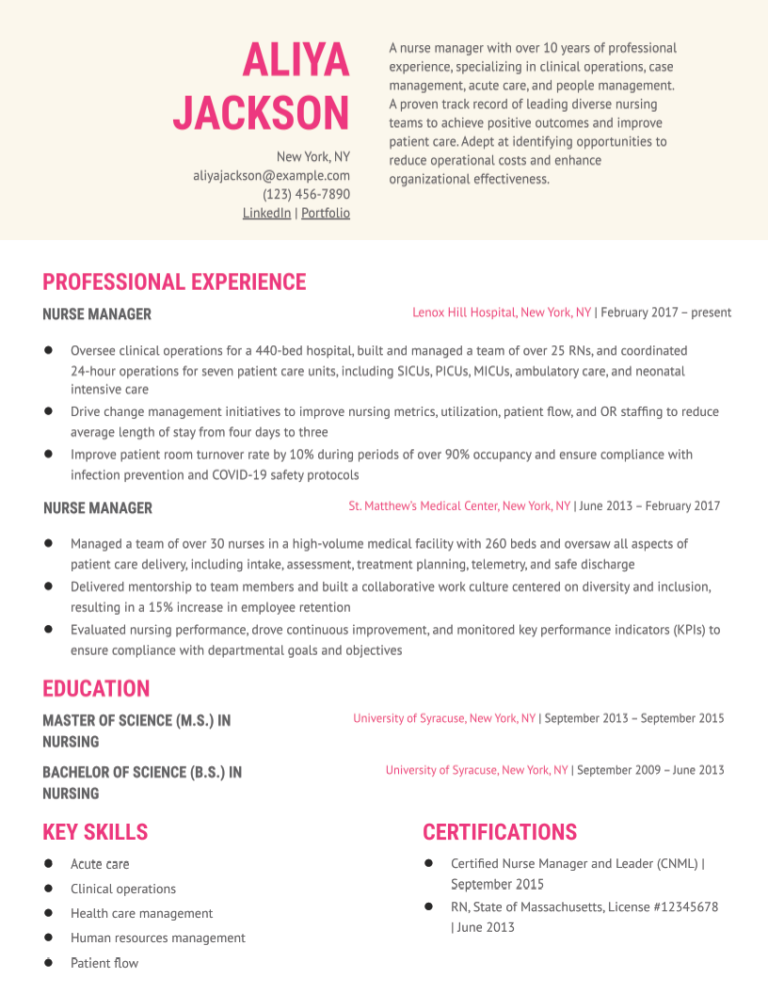 Medical Resume Examples and Templates for 2024 - ResumeBuilder.com