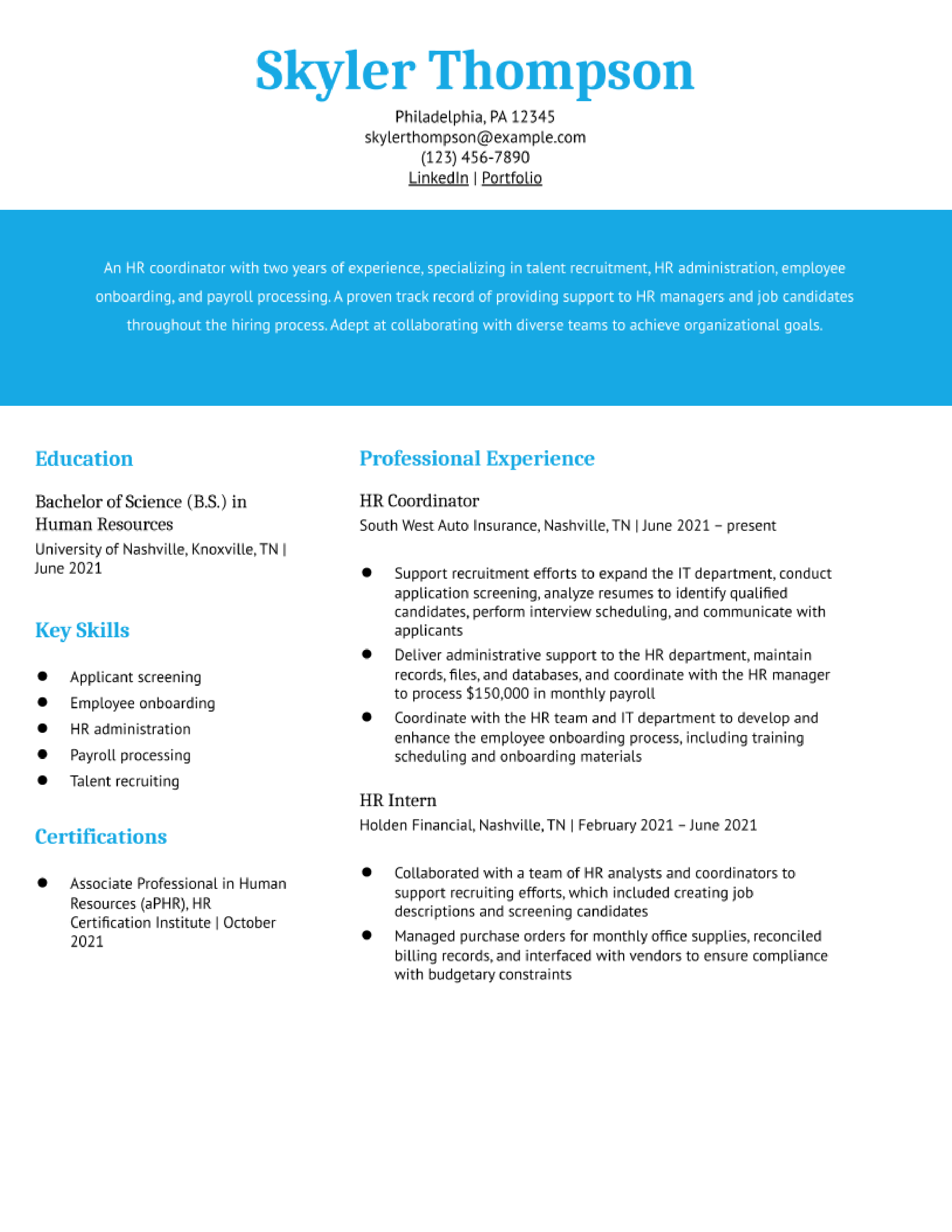 Resume Examples and Templates for Word for 2024