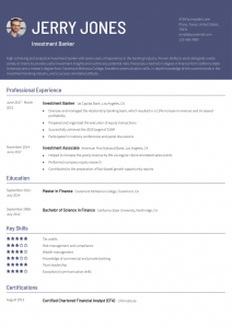 Banking Resume Examples Mid-Career