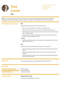 CNA Resume Examples Mid-Career