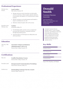 Cashier Resume Examples Senior-Level