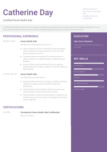 Certified Home Health Aide Resume Examples Senior-Level