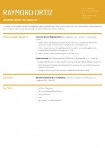 Customer Service Representative Resume Examples Entry Level