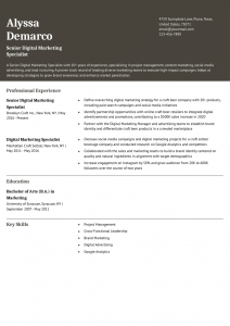 Digital Marketing Specialist Resume Examples Senior-Level