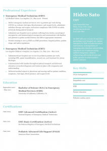 Emergency Medical Technician Resume Examples Senior-Level