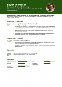 Engineering Internship Resume Examples Entry Level