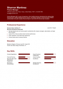 Finance Manager Resume Examples Entry Level