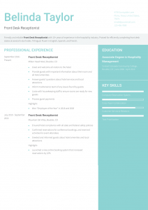 Front Desk Receptionist Resume Examples Senior-Level