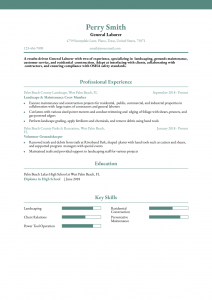 General Laborer Resume Examples Entry Level