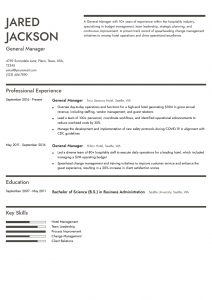 General Manager Resume Examples Senior-Level