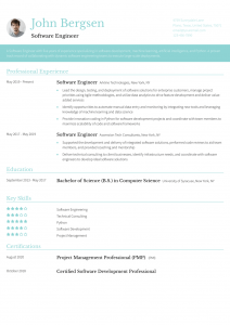 Google Software Engineer Resume Examples Mid-Career