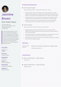 Graphic Design Resume Examples Senior-Level