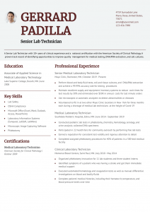 Lab Technician Resume Examples Senior-Level