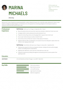 Law and Legal Resume Examples Entry Level