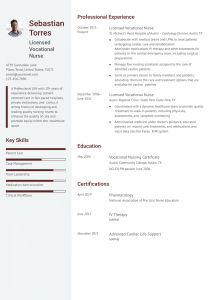 Licensed Vocational Nurse Resume Examples Senior-Level