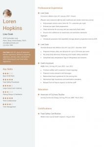 Line Cook Resume Examples Senior-Level