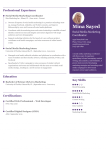 Marketing Resume Examples Entry Level