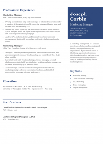 Marketing Resume Examples Senior-Level