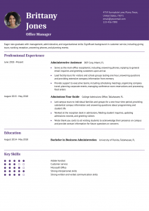 Office Manager Resume Example