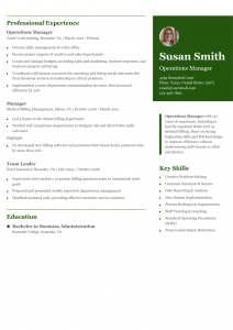 Operations Manager Resume Examples Senior-Level