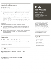 Recruiter Resume Examples Senior-Level