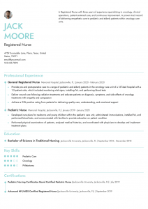 Registered Nurse Resume Examples Entry Level