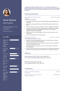 School Counselor Resume Examples Mid-Career