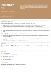 Senior Software Developer Resume Examples Mid-Career