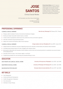 Social Work Resume Examples Senior-Level