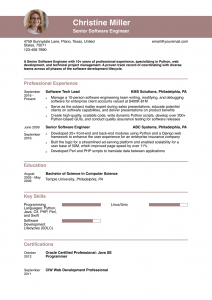 Software Engineer Resume Examples Senior-Level