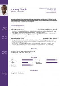 Student Resume Example