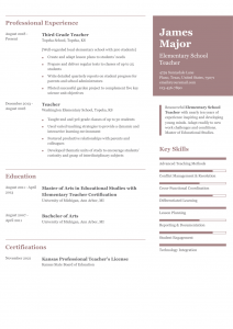 Teacher Resume Examples Senior-Level