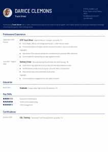 Truck Driver Resume Examples Entry Level