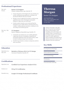 User Experience (UX) Designer Resume Examples Mid-Career