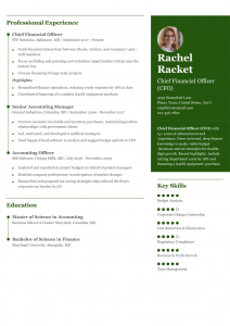 Chief Financial Officer Resume Examples Senior-Level