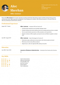 Clerical Resume Examples Senior-Level