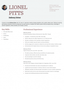 Delivery Driver Resume Examples Senior-Level