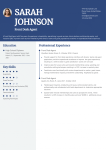 Hilton Front Desk Resume Examples Senior-Level