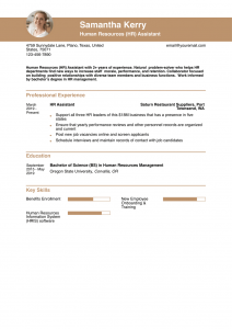 Human Resources Assistant Resume Examples Entry Level