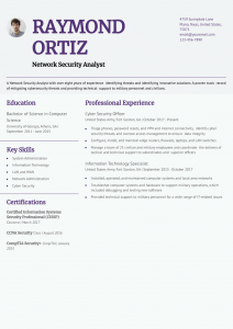 Military-To-Civilian Resume Examples Mid-Career