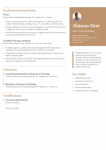 New Grad Nursing Resume Examples Senior-Level