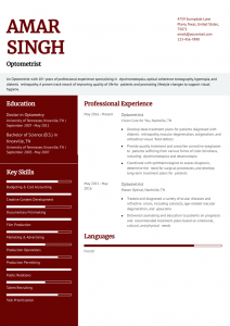 Optometrist Resume Examples Senior-Level