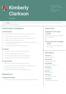 Paralegal Resume Examples Senior-Level