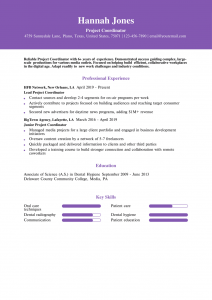 Project Coordinator Resume Examples Senior-Level