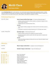 Real Estate Agent Resume Examples Senior-Level