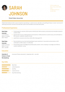 Retail Sales Associate Resume Examples Senior-Level