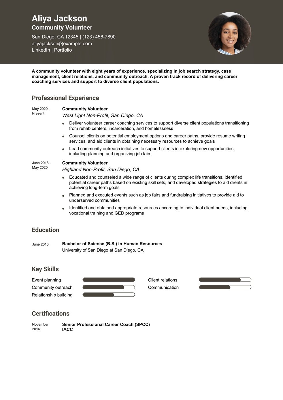 Volunteer Resume Examples and Templates for 2024