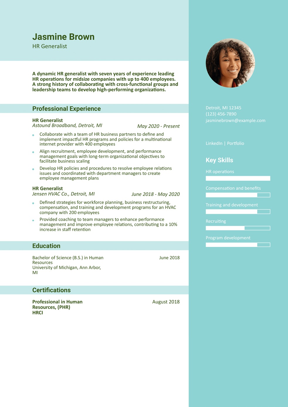 Human Resources Generalist Resume Examples and Templates for 2024