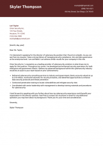 Information Technology Cover Letter Example #3