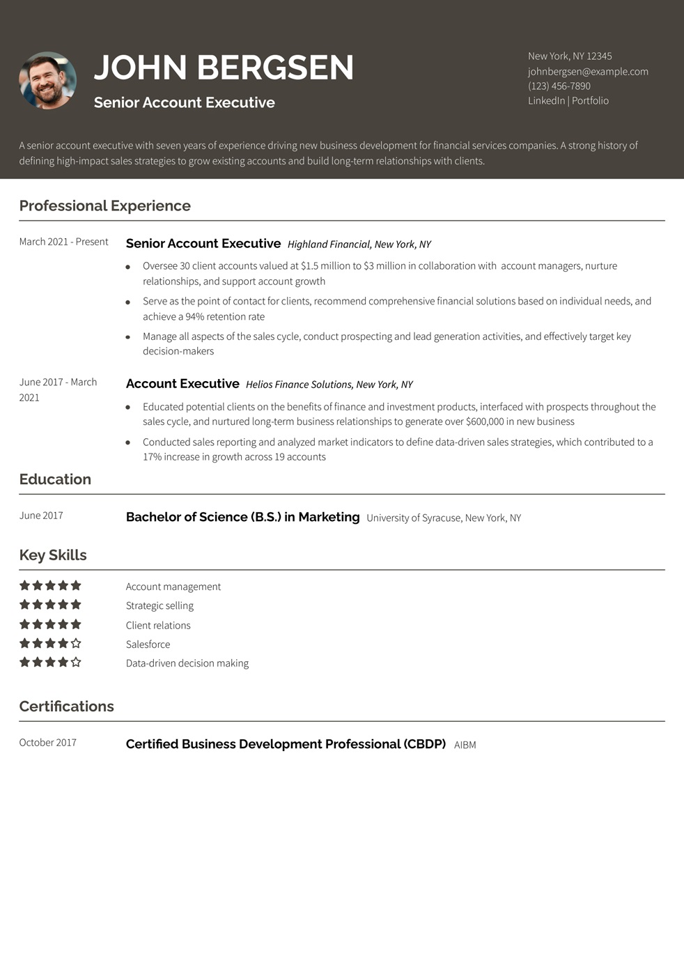 Account Executive Resume Examples and Templates for 2024